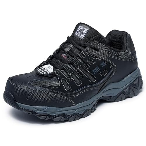 Skechers Men's Cankton Slip-in Steel Toe Lace Up Workplace Safety Shoe Deal