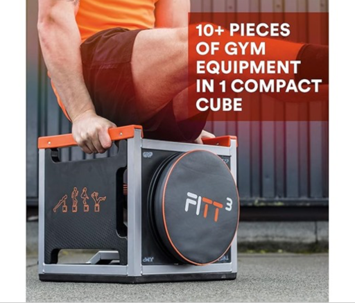 FITT Cube Total Body Workout Machine with 2 Cords & 3 Bands