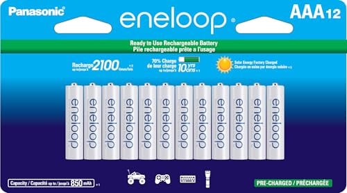Panasonic Eneloop AAA 850mAh Ni-Mh Pre-Charged Rechargeable Batteries 12-Pack Deal