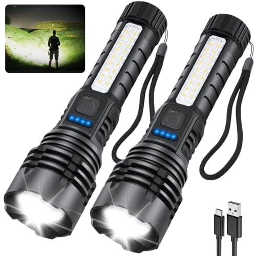 ZioeYiue Rechargeable Flashlights 2-Pack