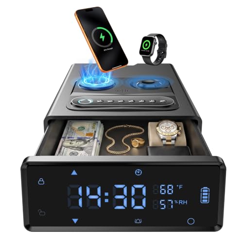 CVLIFE Biometric Safe with Wireless Charging Bluetooth App
