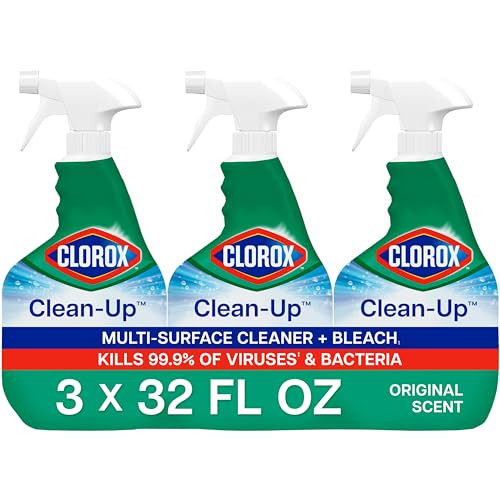 Clorox Clean-Up Multi-Surface Cleaner with Bleach, Original, Spray Bottle 3-Pack 32oz.