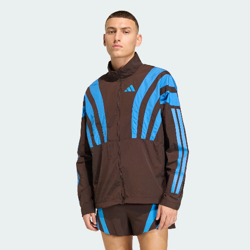 adidas Men Adizero Archive Running Jacket (Black and White) Deal