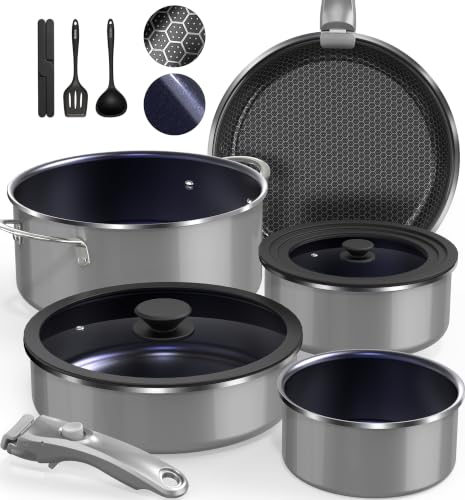 Ceramic Pots and Pans Set with 1.5 & 2 QT Saucepans Deal