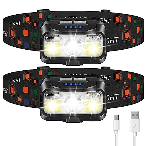 LHKNL Rechargeable Headlamp 2-Pack