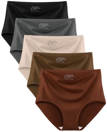 MISSWHO No Show High Waisted Seamless Womens Underwear 5 Pack