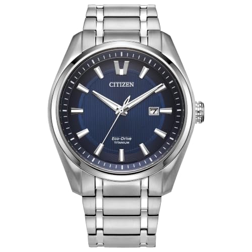 Citizen Men's 42mm Eco-Drive Sport Super Titanium Analog Watch (Blue Dial) Deal