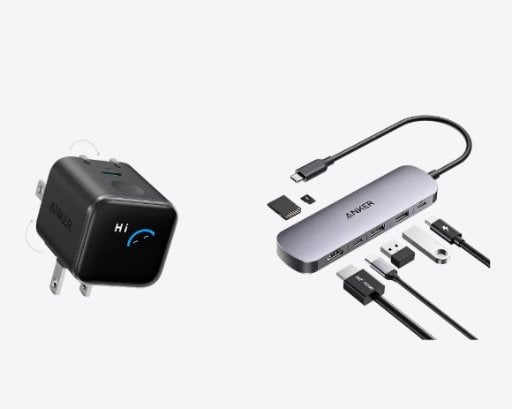 Anker 7-in-1 Multi-Port USB-C Hub + 45W Foldable Anker Nano Charger w/ Smart Display Deal