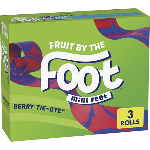 Fruit by the Foot or Fruit Roll Ups Berry Tie Dye Mini Snacks 3 Count
