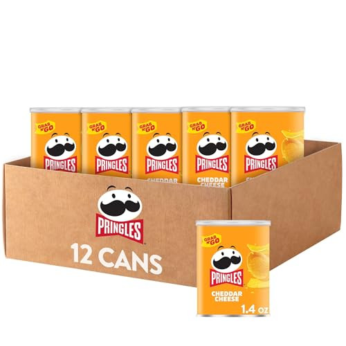 12-Pack Pringles Potato Crisps Chips (Cheddar Cheese)