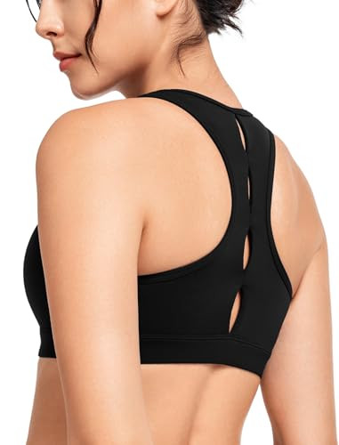 Yvette Yoga Sports Bras w/Hollow Racerback