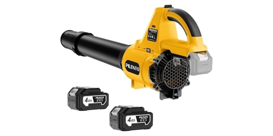 PILENTO 20V Cordless Leaf Blower 580 CFM 180 MPH w/ 2x 4Ah Batteries
