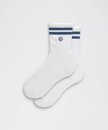Lululemon Unisex Daily Essential Quarter Socks Stripe