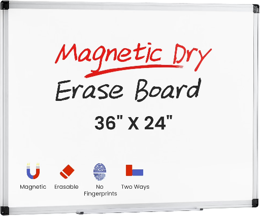 EDX Magnetic Dry Erase Board 36" x 24"