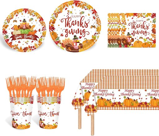 Thanksgiving Party Plates Supplies