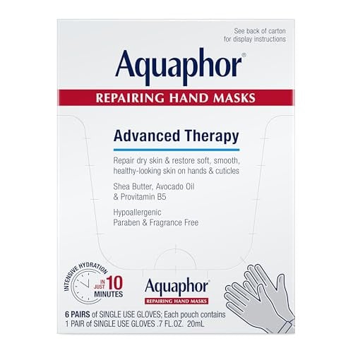 (Prime Deal) Aquaphor Repairing Hand Masks 6-Pack Deal