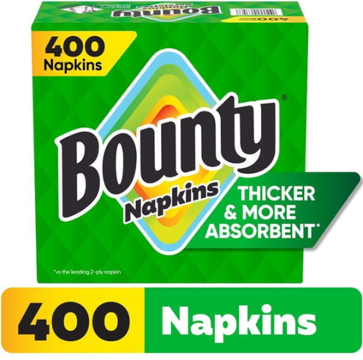 Bounty Everyday Disposable Paper Napkins, White, 400 Count Deal