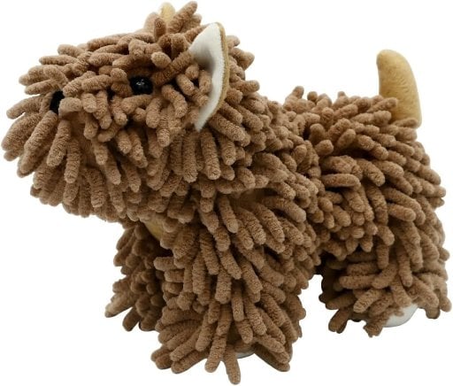 Cute Dog Chenille Hand Towel 3D Fuzzy Puppy Hangable Ball Microfiber