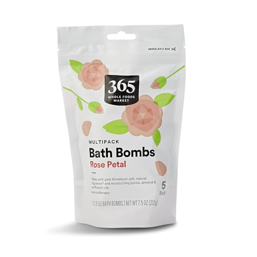 5-Pack 1.5-Oz 365 by Whole Foods Market Bath Bombs (Rose Petal)