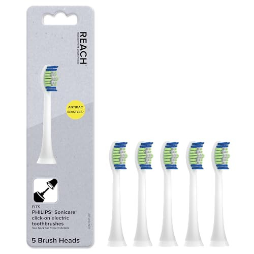 Reach SmileSonic Pro Essential Clean Replacement Toothbrush Brush Heads 5-Count