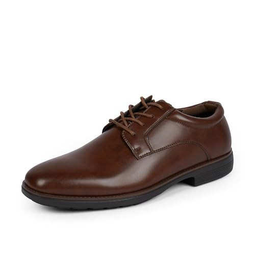 QIY Men's Square-Toe Lace-Up Oxford Dress Shoes (Sizes 6-10)
