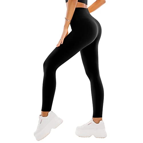 SINOPHANT High Waisted Leggings Full Length Capri Buttery Soft Yoga Pants (Full Black, S-M) Deal