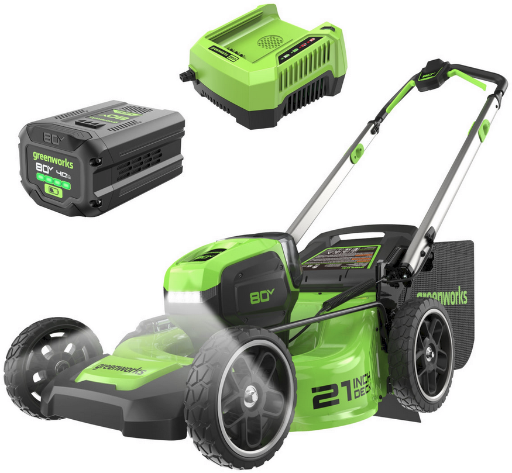 Greenworks 80V 21" Cordless Battery 4-in-1 Push Lawn Mower Deal