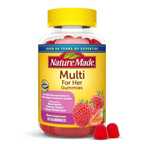 Nature Made Multivitamin For Women Gummy Multivitamins 70 Count 2-Pack