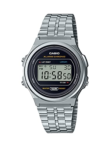Casio Vintage 39mm Stainless Steel Bracelet Watch w/ LED Illumination & Stopwatch Deal