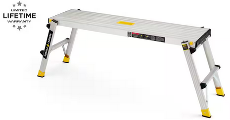 Gorilla Ladders 4 ft. x 12 in. x 20 in. Aluminum Slim-Fold Work Platform