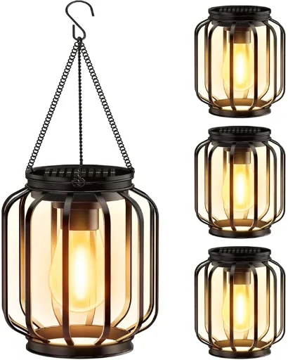 Solar Hanging Lanterns 4-Pack Deal