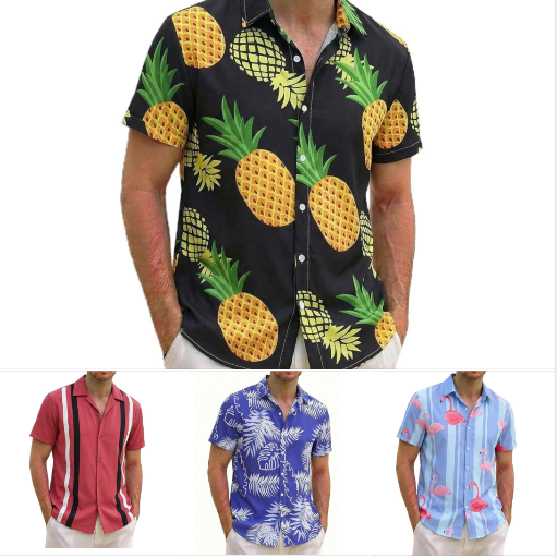 ZAFUL Men's Hawaiian Button Down Shirts - Many Options  Deal