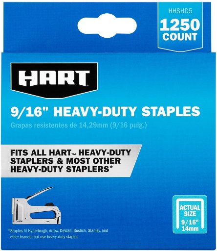 HART 9/16-inch Heavy Duty Staples (1,250 Count)