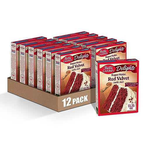 12-Pack 13.25-Oz Betty Crocker Delights Super Moist Cake Mix (Red Velvet)