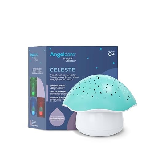 Angelcare Celeste Mushroom Baby Night Light Musical Projector Deal