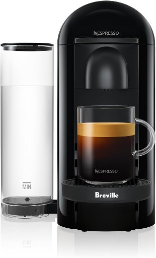 Nespresso Vertuo Plus Coffee and Espresso Maker by Breville (Ink Black)