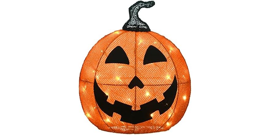 Pre-Lit Smiling Jack-O'-Lantern Outdoor Decoration