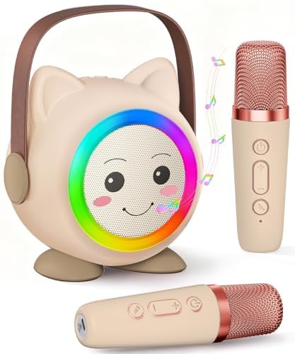 Portable Karaoke Machine with 2 Wireless Microphone