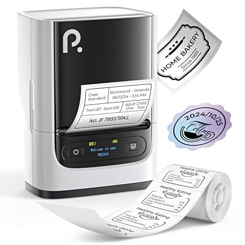POLONO PM220S Label Maker Machine with Tape