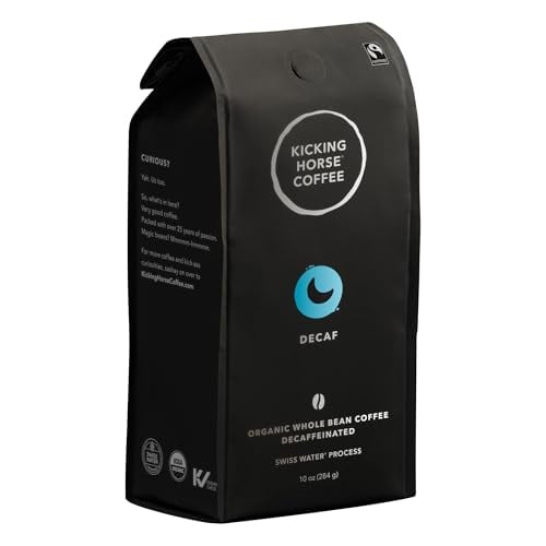 Kicking Horse Coffee Decaf Dark Roast Whole Bean, 10 oz, 6-Pack