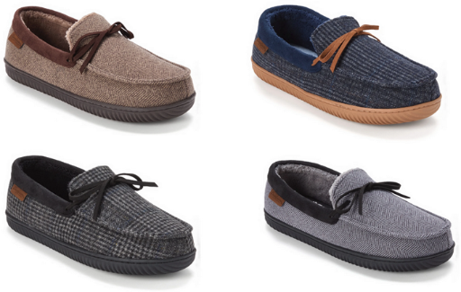 Dearfoams Cozy Comfort Men's Moccasin Slippers