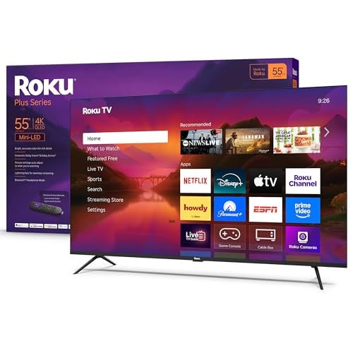 55" 4K QLED Mini-LED Roku Plus Series Smart RokuTV