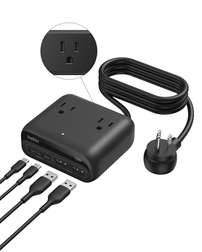 Belkin 70W GaN 7-in-1 Charging Station w/ 3 AC Outlets, 2 USB-C & 2 USB-A Ports Deal
