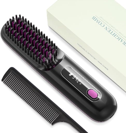 Hair Straightener Brush, Ceramic Ionic Anti-Frizz Deal