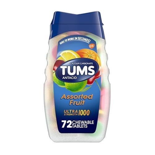 TUMS Ultra Strength Antacid Tablets, Assorted Fruit - 72 Count Deal