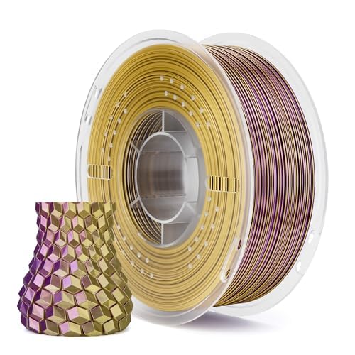 ELEGOO Silk PLA 3D Printer Filament 1.75mm Dual Color Yellow Purple 1KG Deal