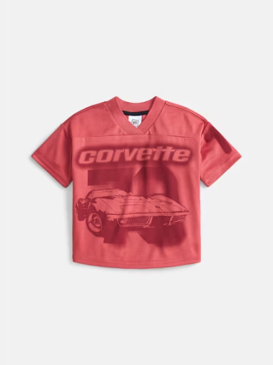 Chevy Corvette Toddler Boys V-Neck Graphic Short Sleeve Jersey, Sizes 12M-5T