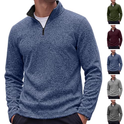 Mens Quarter Zip Pullover Fall Sweatshirts Deal