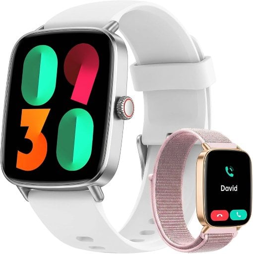 ENOMIR Smart Watch for Women (2 Bands, Bluetooth Calling, Heart Rate, SpO2, Sleep Tracking, 100+ Sports Modes) Deal