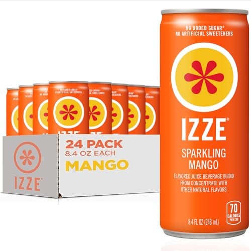 24pk IZZE Sparkling Water Juice Beverage Blend Mango 8.4-Oz Deal